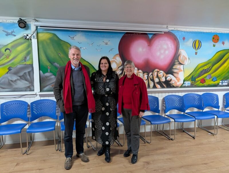 Huw Irranca-Davies MS, Cabinet Secretary for Social Justice Jane Hutt, Claire Special Families Maesteg